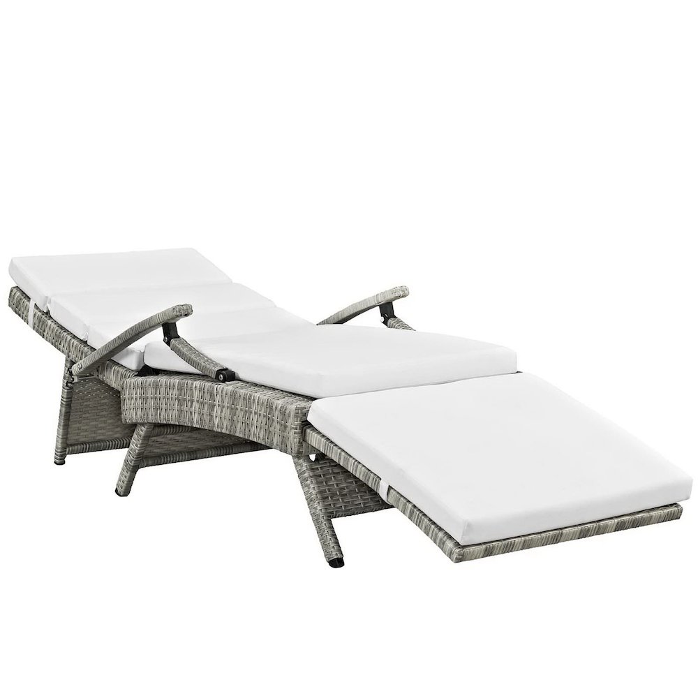 Envisage Chaise Outdoor Patio Wicker Rattan Lounge Chair. Picture 5