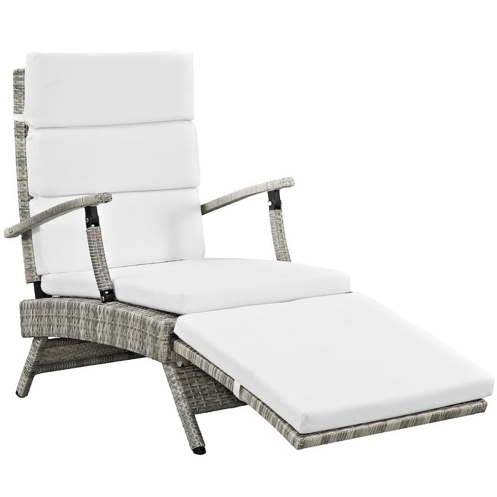 Envisage Chaise Outdoor Patio Wicker Rattan Lounge Chair. Picture 6