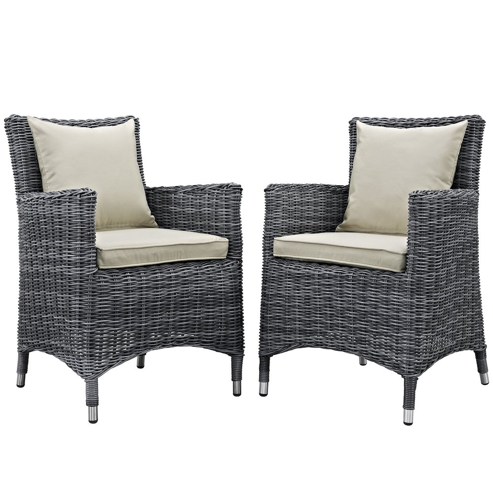 Summon 2 Piece Outdoor Patio Sunbrella Dining Set. Picture 1