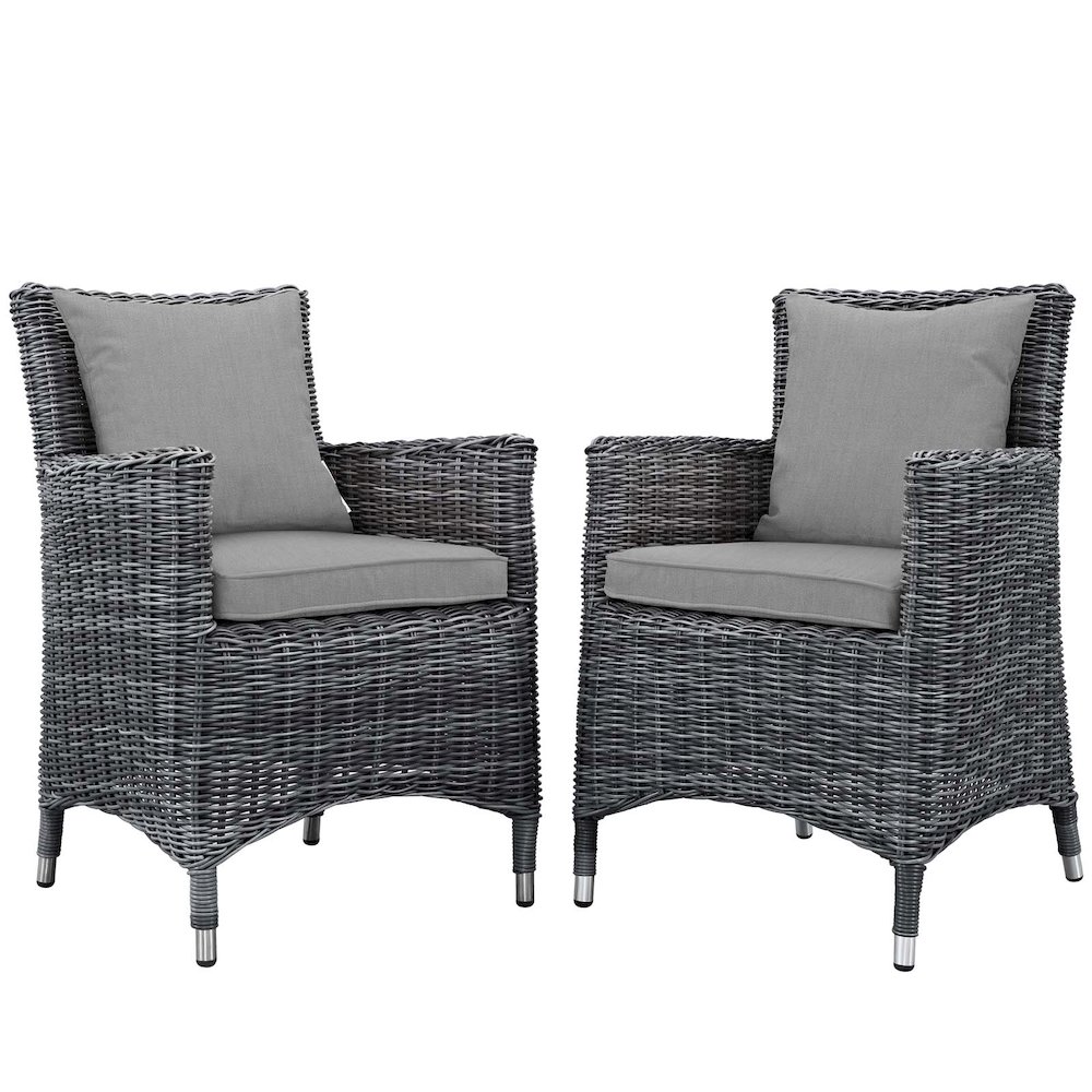 Summon 2 Piece Outdoor Patio Sunbrella Dining Set. Picture 1