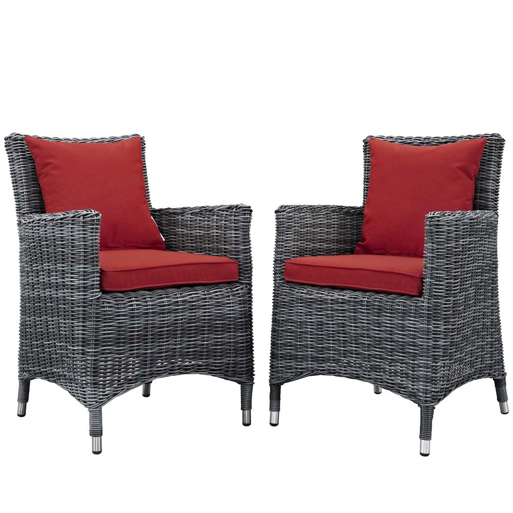 Summon 2 Piece Outdoor Patio Sunbrella Dining Set. Picture 1