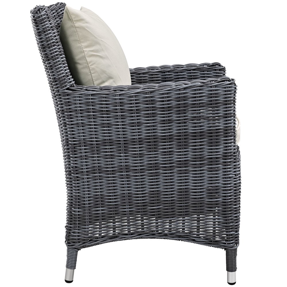 Summon 4 Piece Outdoor Patio Sunbrella Dining Set. Picture 3