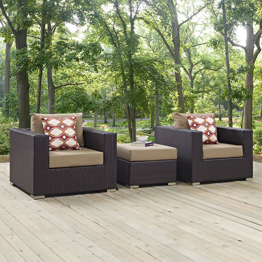 Convene 3 Piece Outdoor Patio Sofa Set. Picture 5