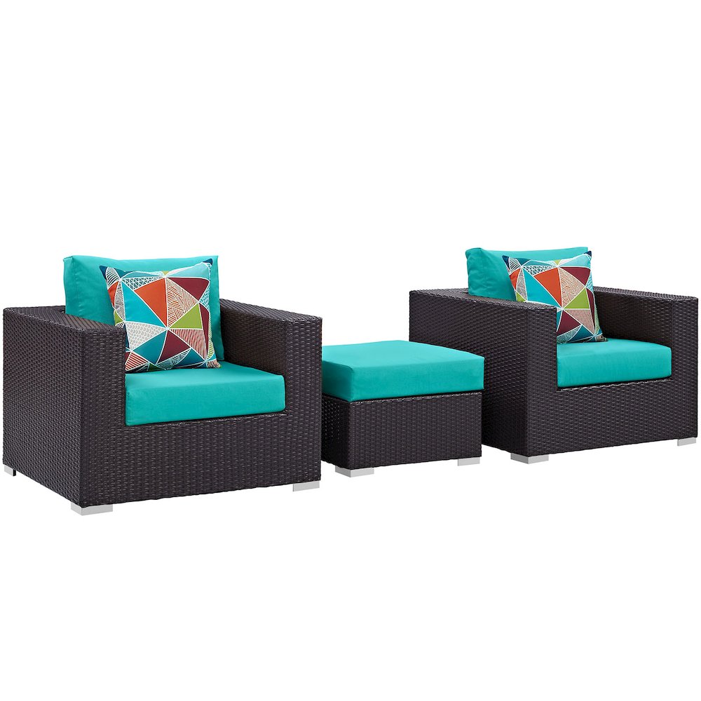 Convene 3 Piece Outdoor Patio Sofa Set. Picture 1