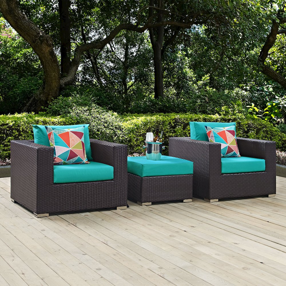 Convene 3 Piece Outdoor Patio Sofa Set. Picture 4