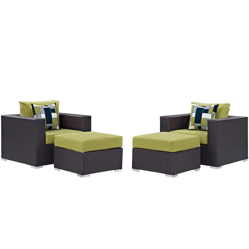 Convene 4 Piece Outdoor Patio Sectional Set. Picture 1