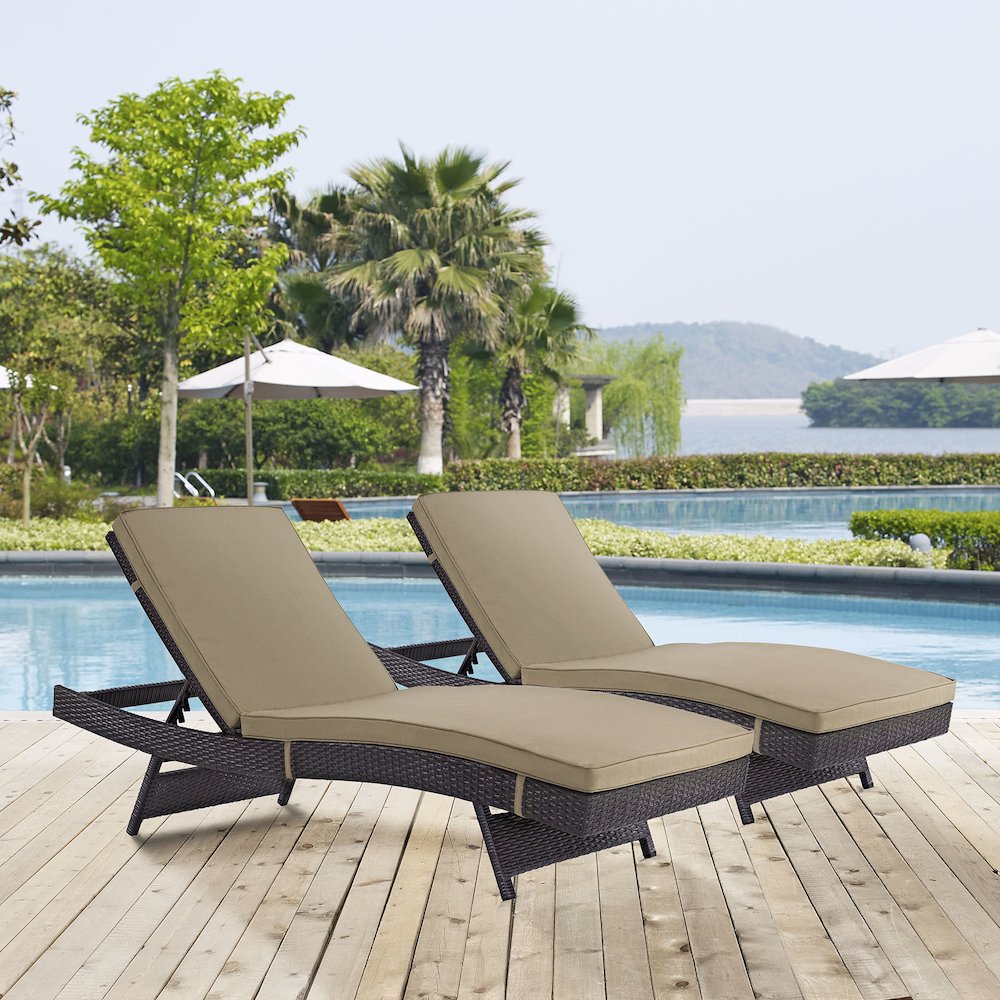 Convene Outdoor Patio Chaise Set of 2. Picture 4