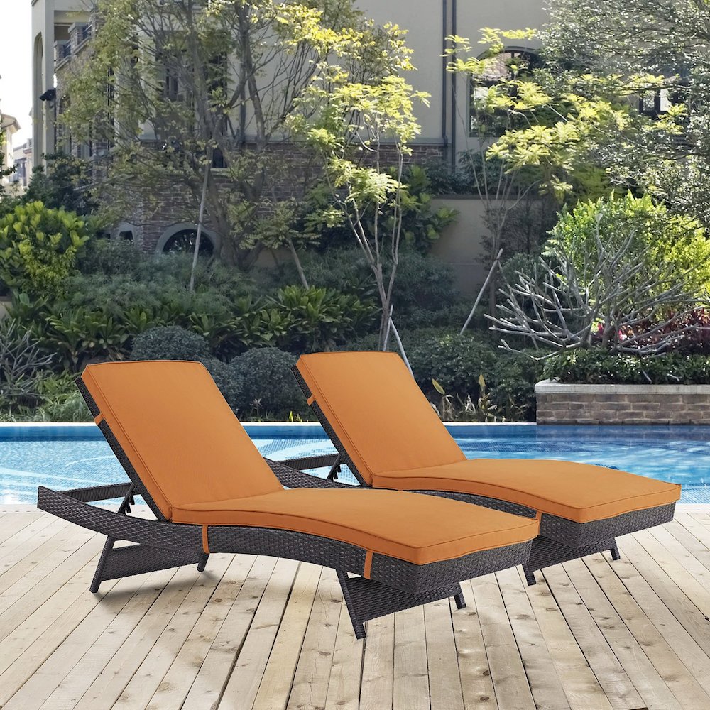 Convene Outdoor Patio Chaise Set of 2. Picture 4