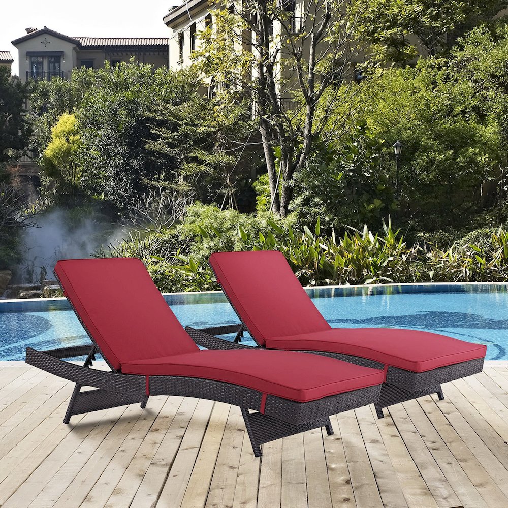 Convene Outdoor Patio Chaise Set of 2. Picture 4