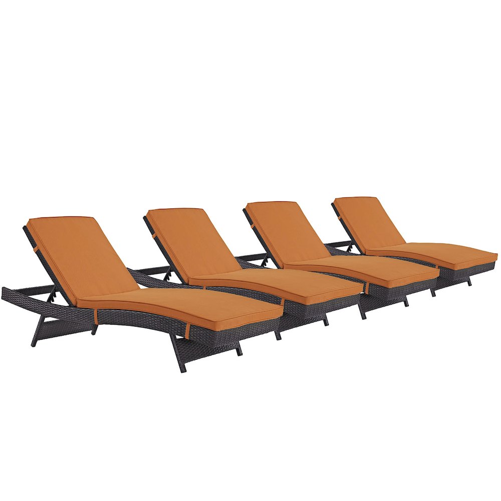 Convene Outdoor Patio Chaise Set of 4. Picture 1