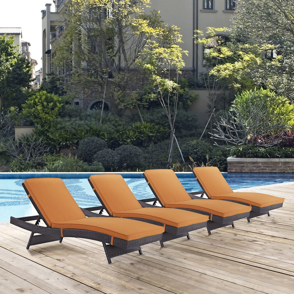 Convene Outdoor Patio Chaise Set of 4. Picture 5