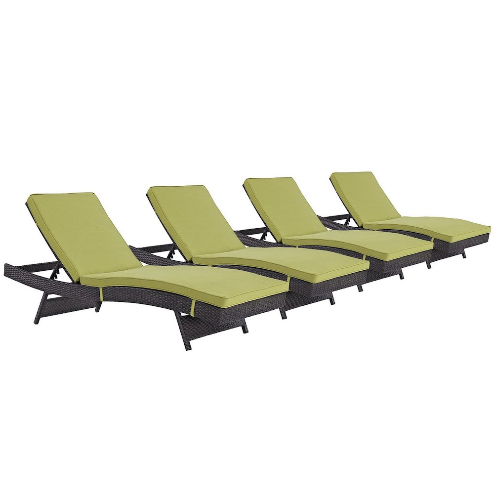 Convene Outdoor Patio Chaise Set of 4. Picture 1