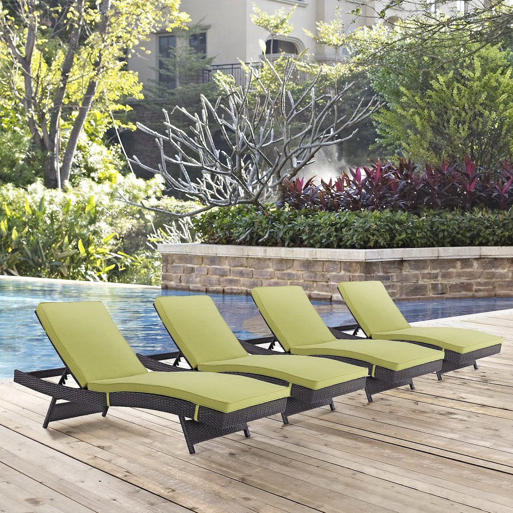 Convene Outdoor Patio Chaise Set of 4. Picture 5