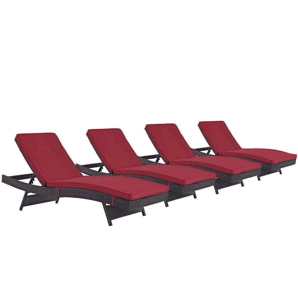 Convene Outdoor Patio Chaise Set of 4. Picture 1