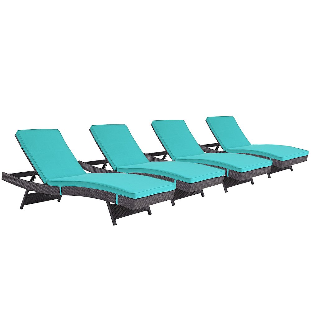 Convene Outdoor Patio Chaise Set of 4. Picture 1