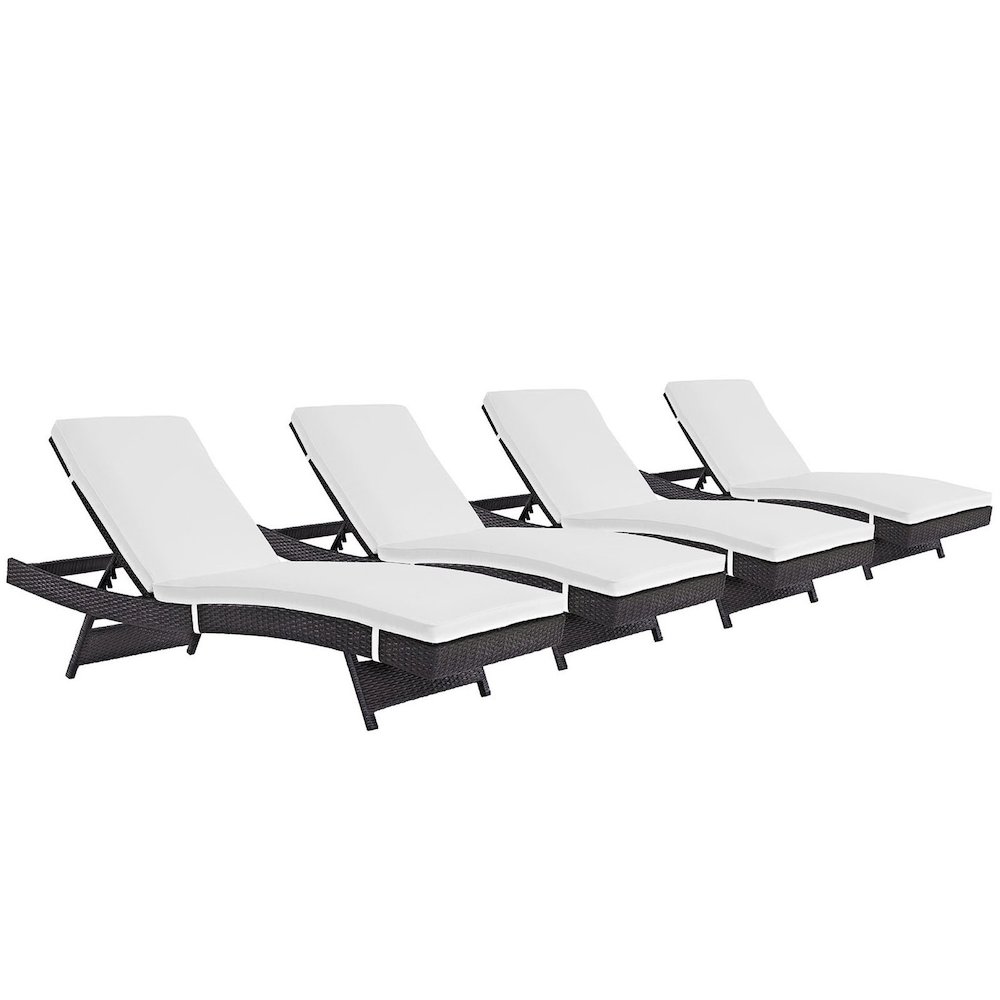 Convene Outdoor Patio Chaise Set of 4. Picture 1
