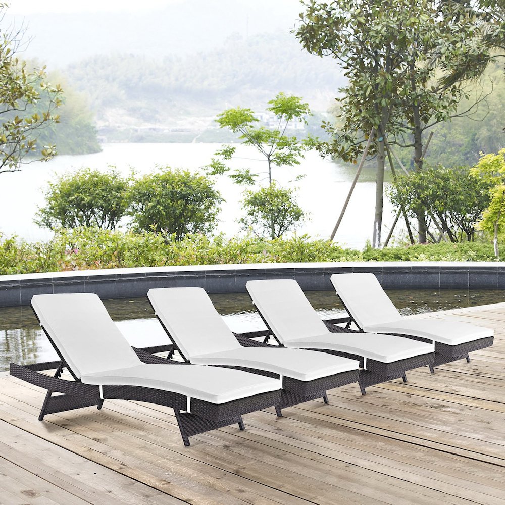 Convene Outdoor Patio Chaise Set of 4. Picture 5