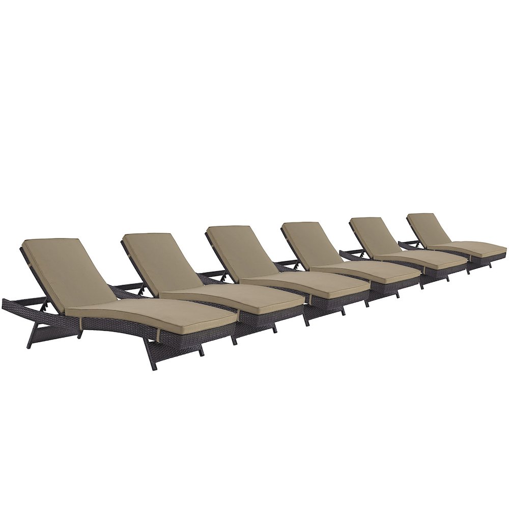 Convene Outdoor Patio Chaise Set of 6. Picture 1