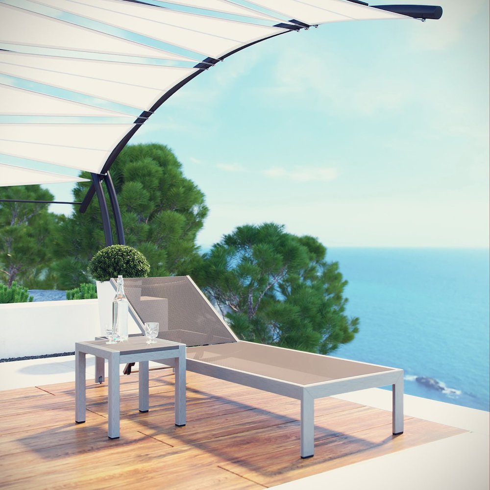 Shore 2 Piece Outdoor Patio Aluminum Set. Picture 6