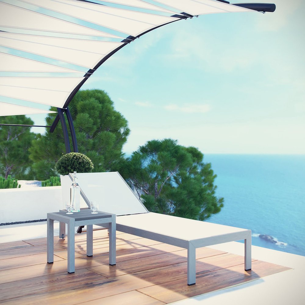 Shore 2 Piece Outdoor Patio Aluminum Set. Picture 7
