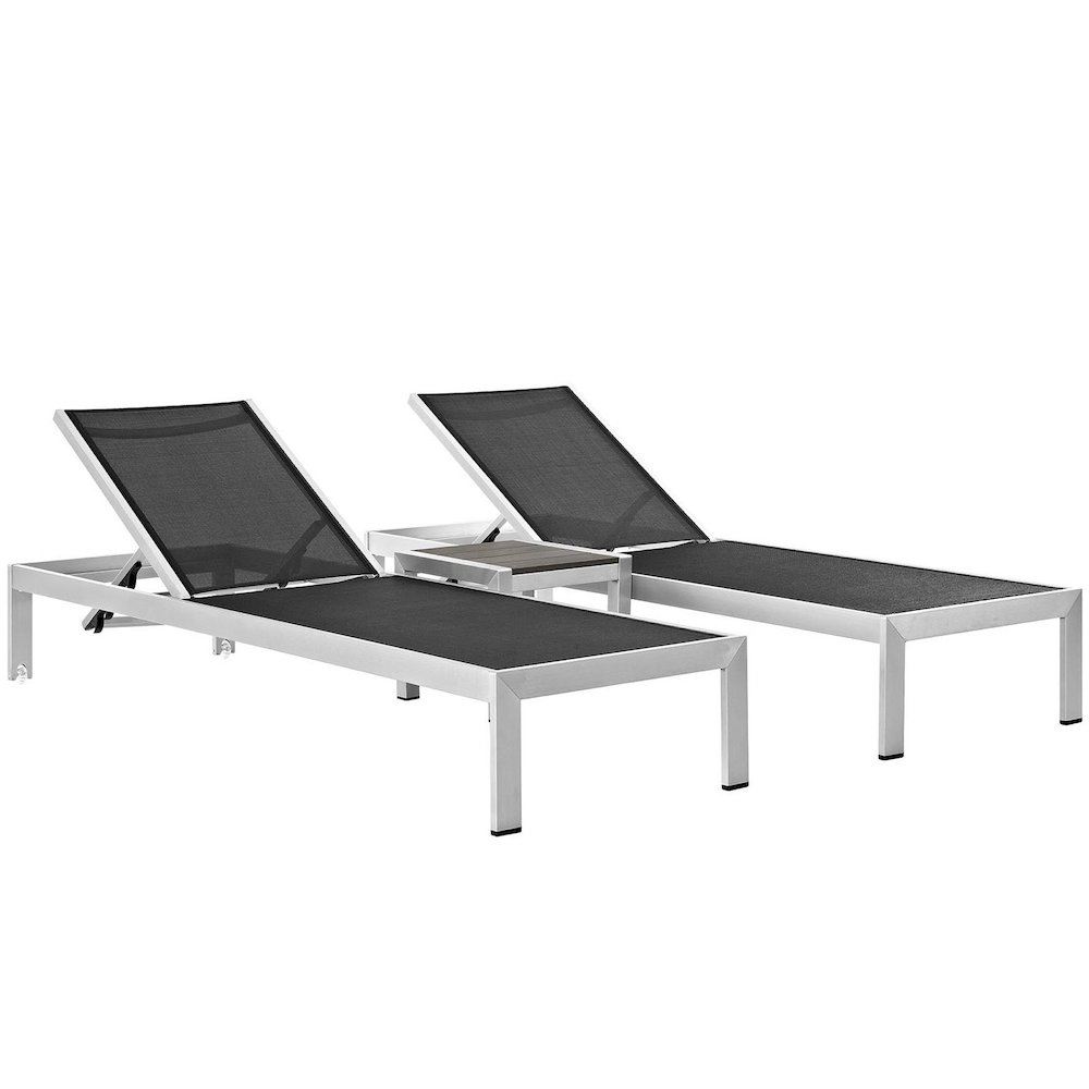 Shore 3 Piece Outdoor Patio Aluminum Set. Picture 1