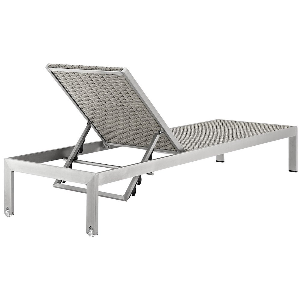 Shore Outdoor Patio Aluminum Chaise Set of 2. Picture 4