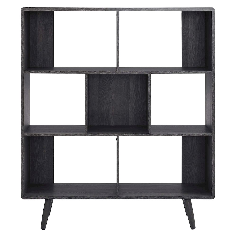 Transmit 7 Shelf Wood Grain Bookcase. Picture 5