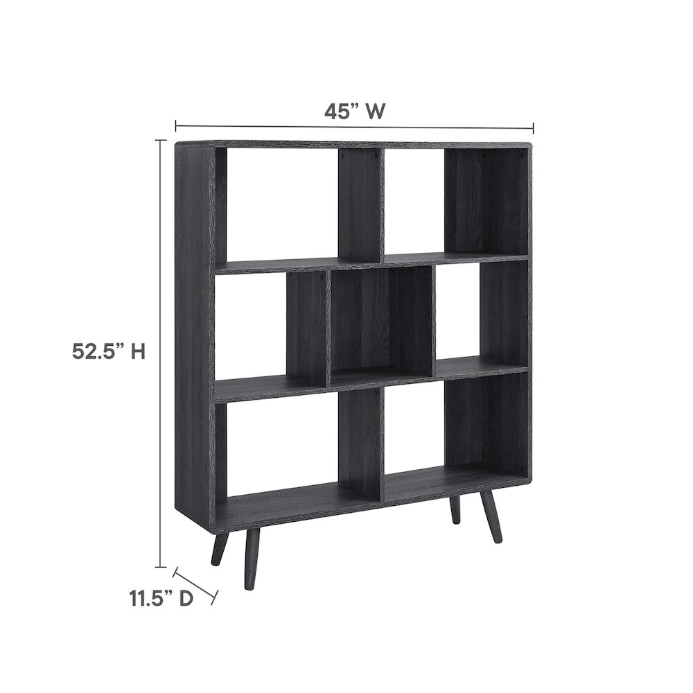 Transmit 7 Shelf Wood Grain Bookcase. Picture 2