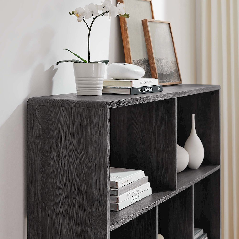 Transmit 7 Shelf Wood Grain Bookcase. Picture 9