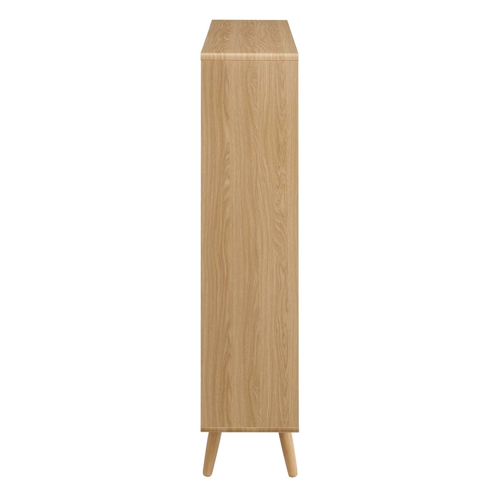 Transmit 7 Shelf Wood Grain Bookcase. Picture 4
