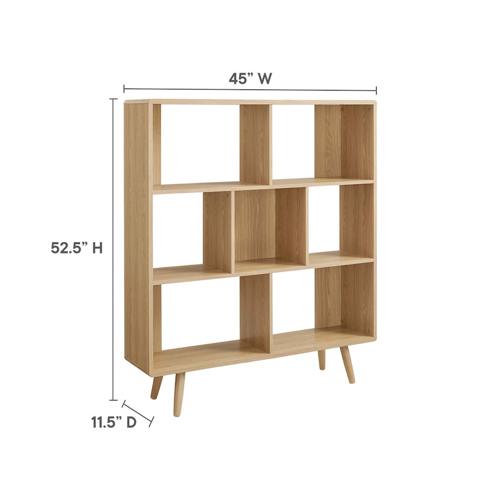 Transmit 7 Shelf Wood Grain Bookcase. Picture 2