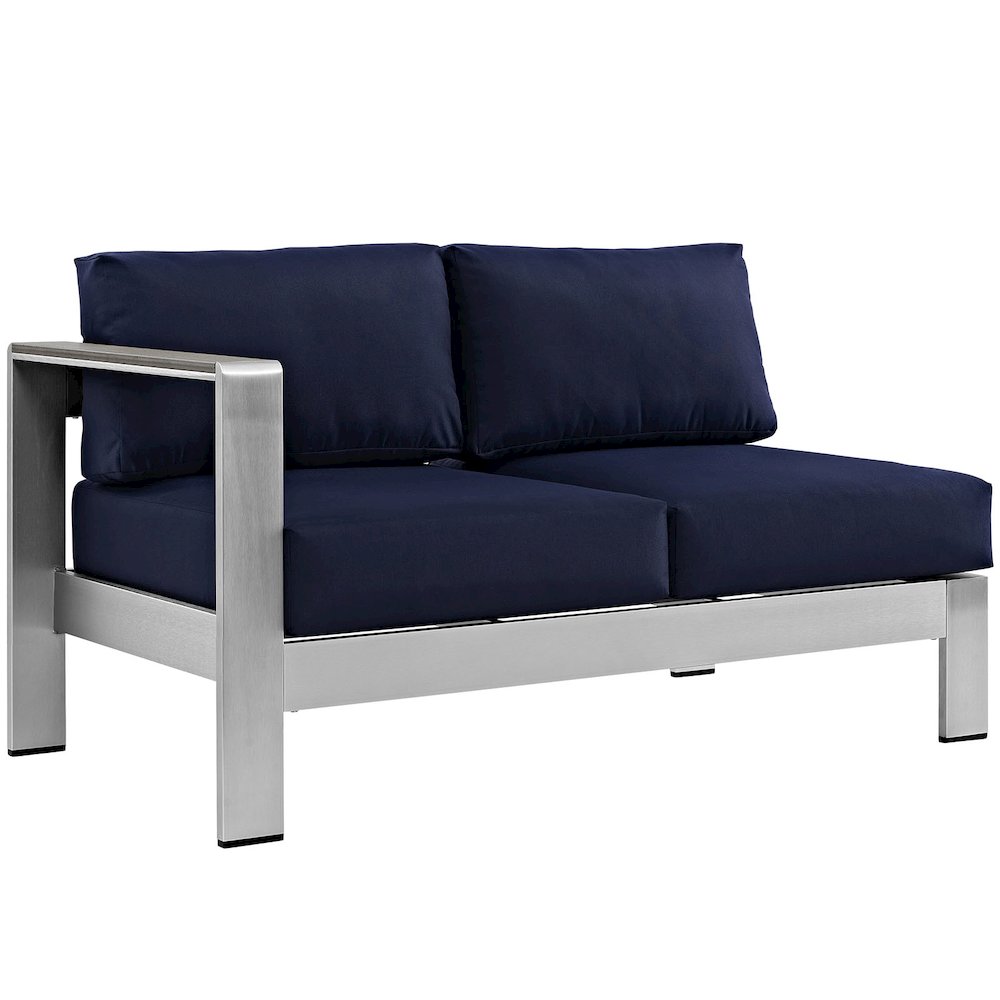 Shore 5 Piece Outdoor Patio Aluminum Sectional Sofa Set. Picture 2