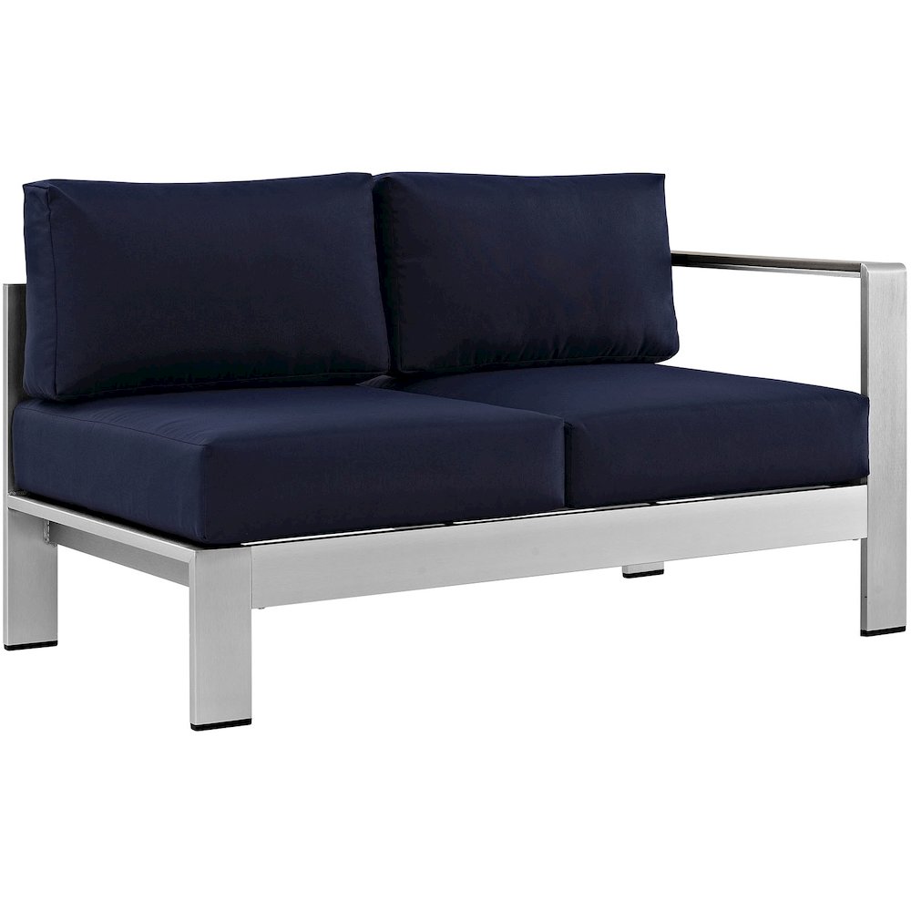 Shore 5 Piece Outdoor Patio Aluminum Sectional Sofa Set. Picture 3