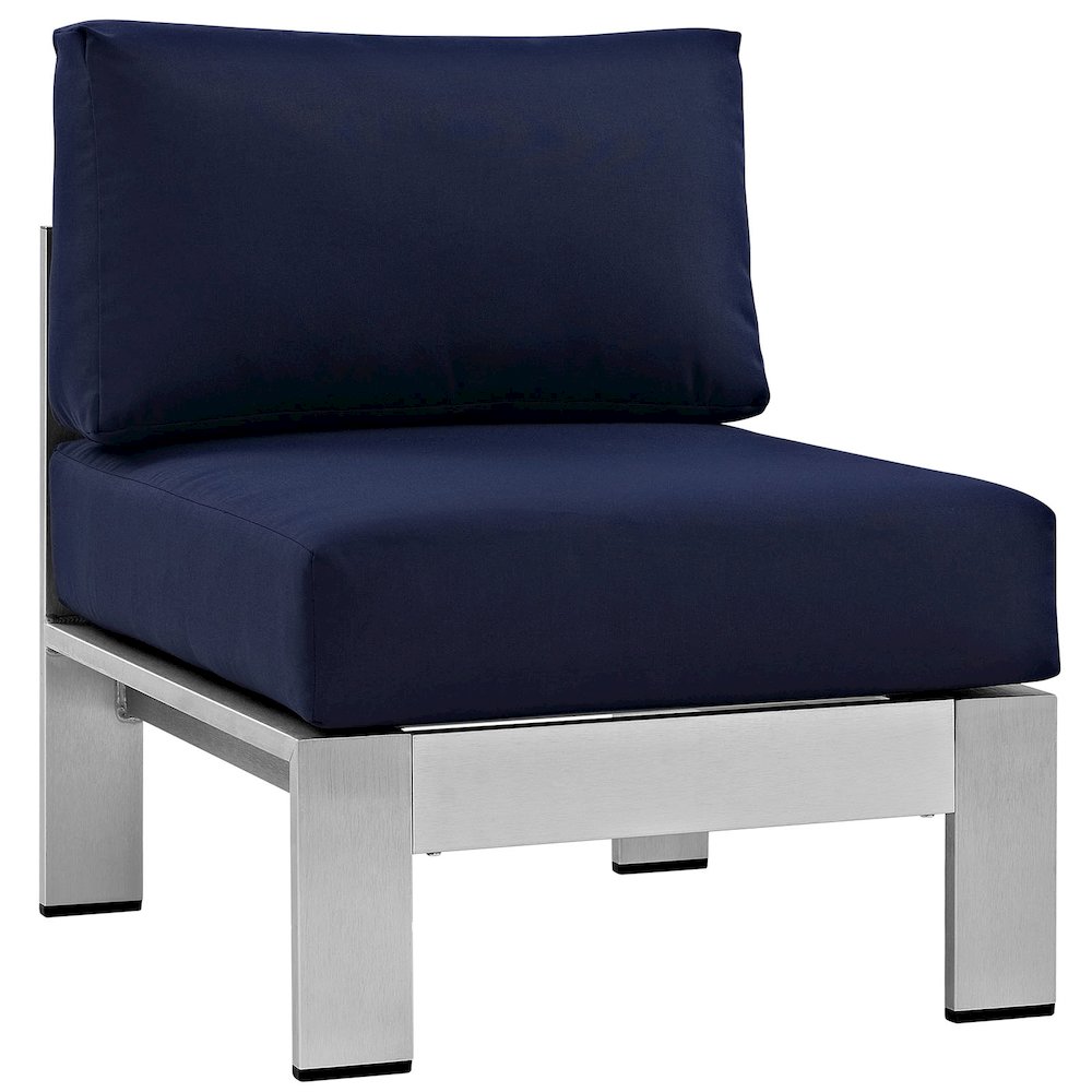 Shore 5 Piece Outdoor Patio Aluminum Sectional Sofa Set. Picture 4