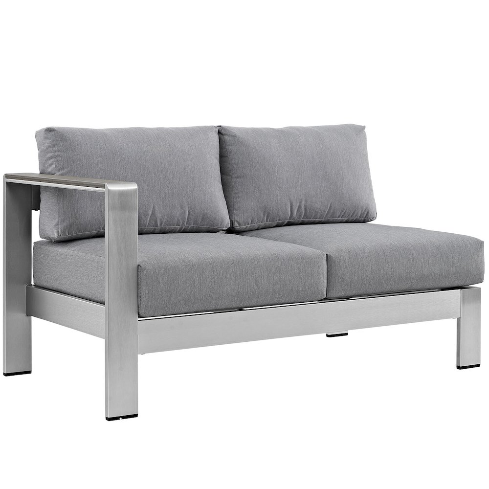 Shore 4 Piece Outdoor Patio Aluminum Sectional Sofa Set. Picture 2