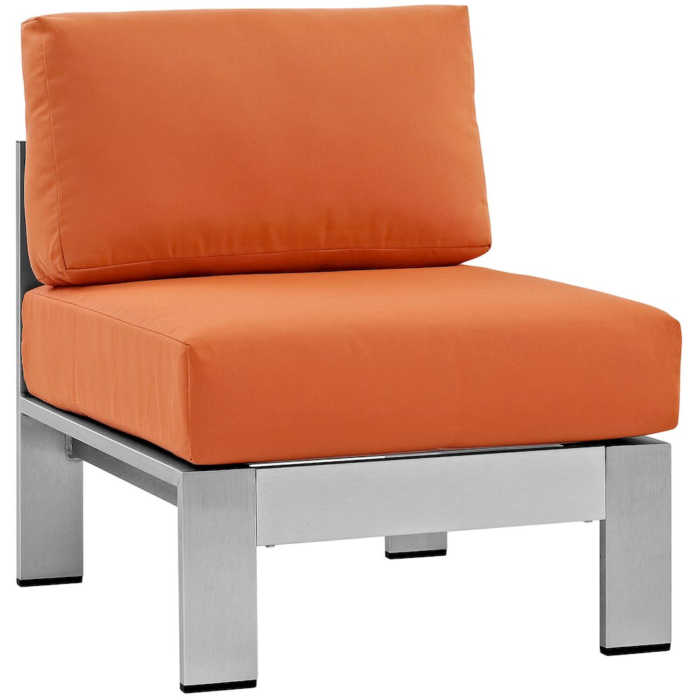 Shore 6 Piece Outdoor Patio Aluminum Sectional Sofa Set. Picture 4