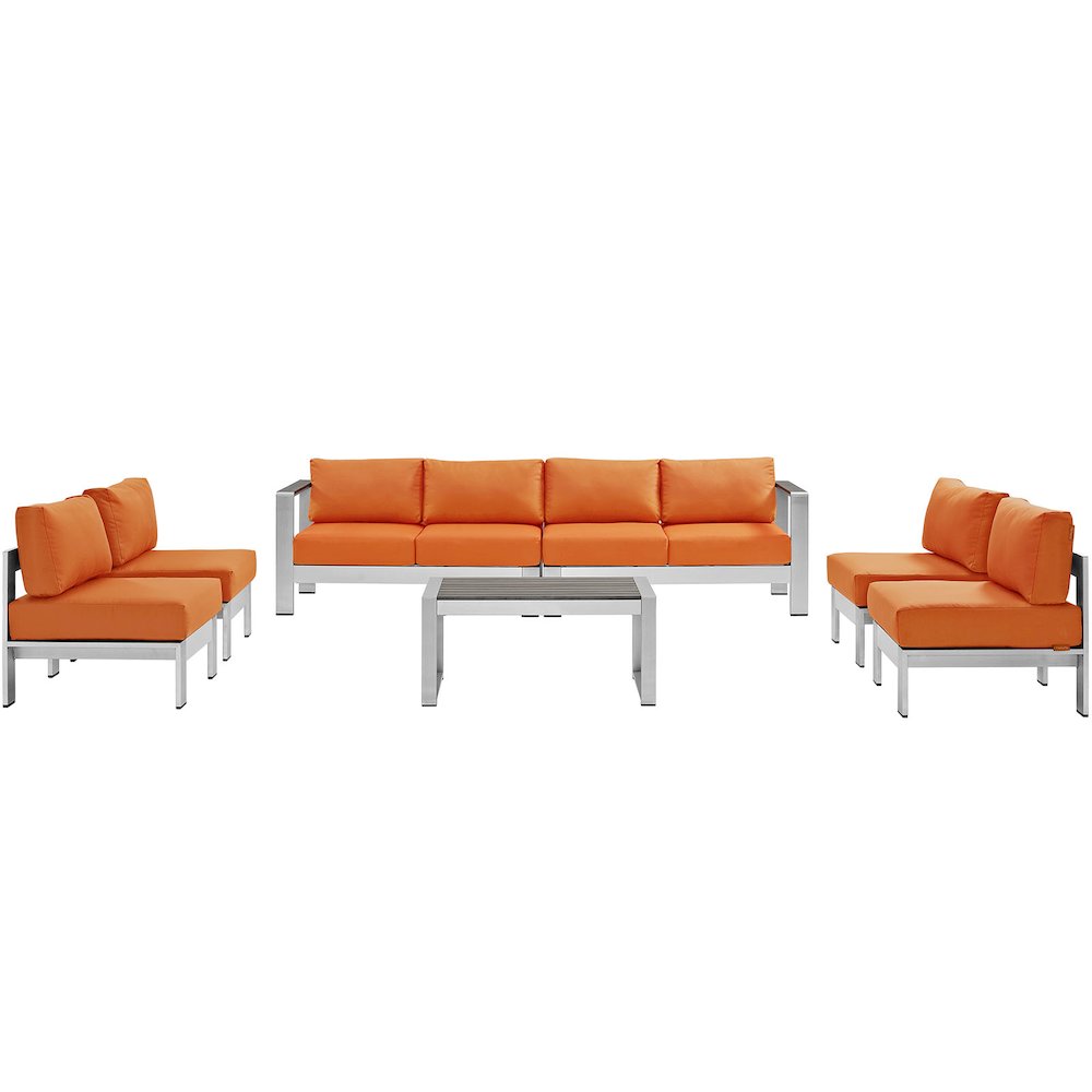 Shore 7 Piece Outdoor Patio Sectional Sofa Set. Picture 2