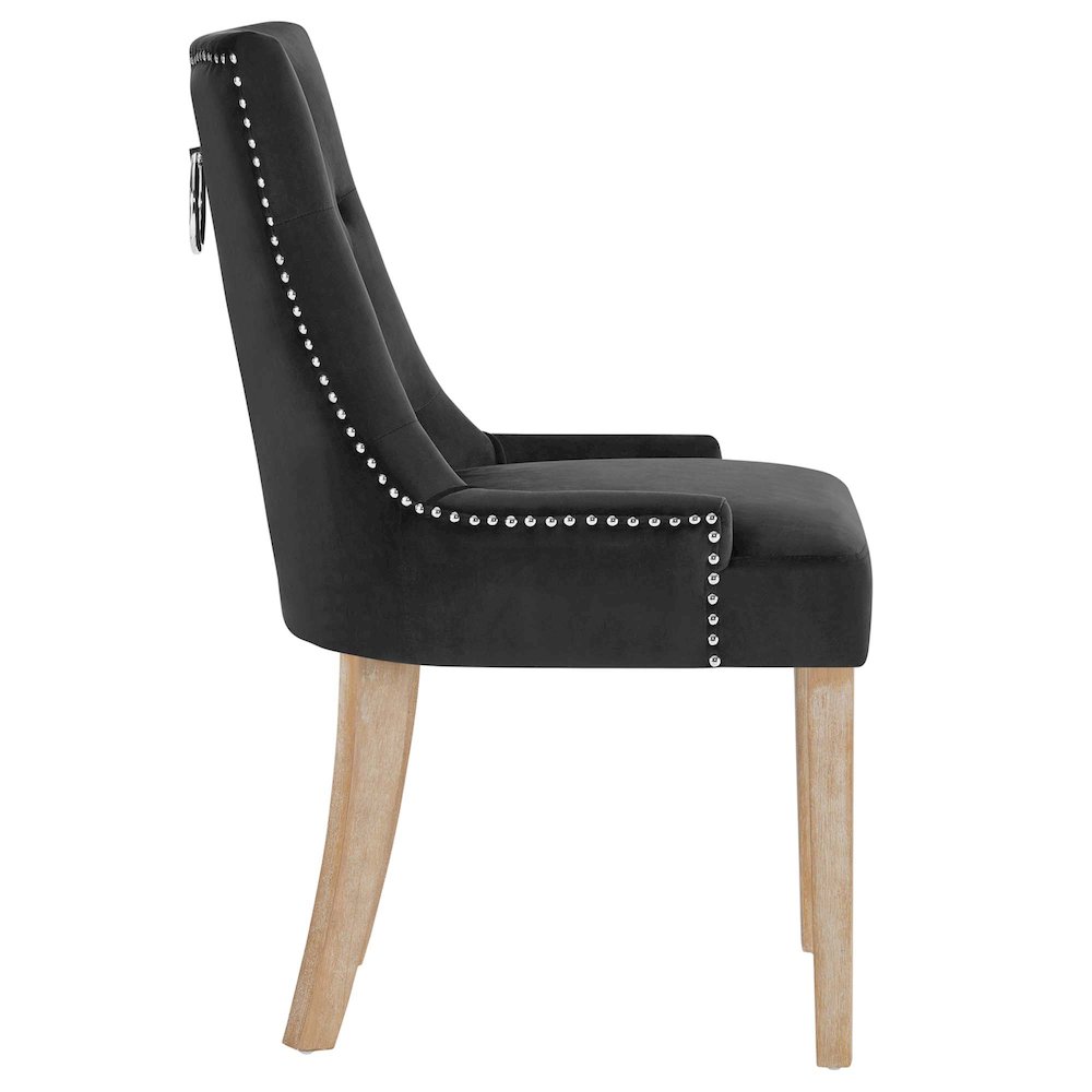Pose Performance Velvet Dining Chair. Picture 3
