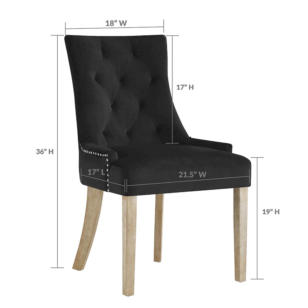 Pose Performance Velvet Dining Chair. Picture 2
