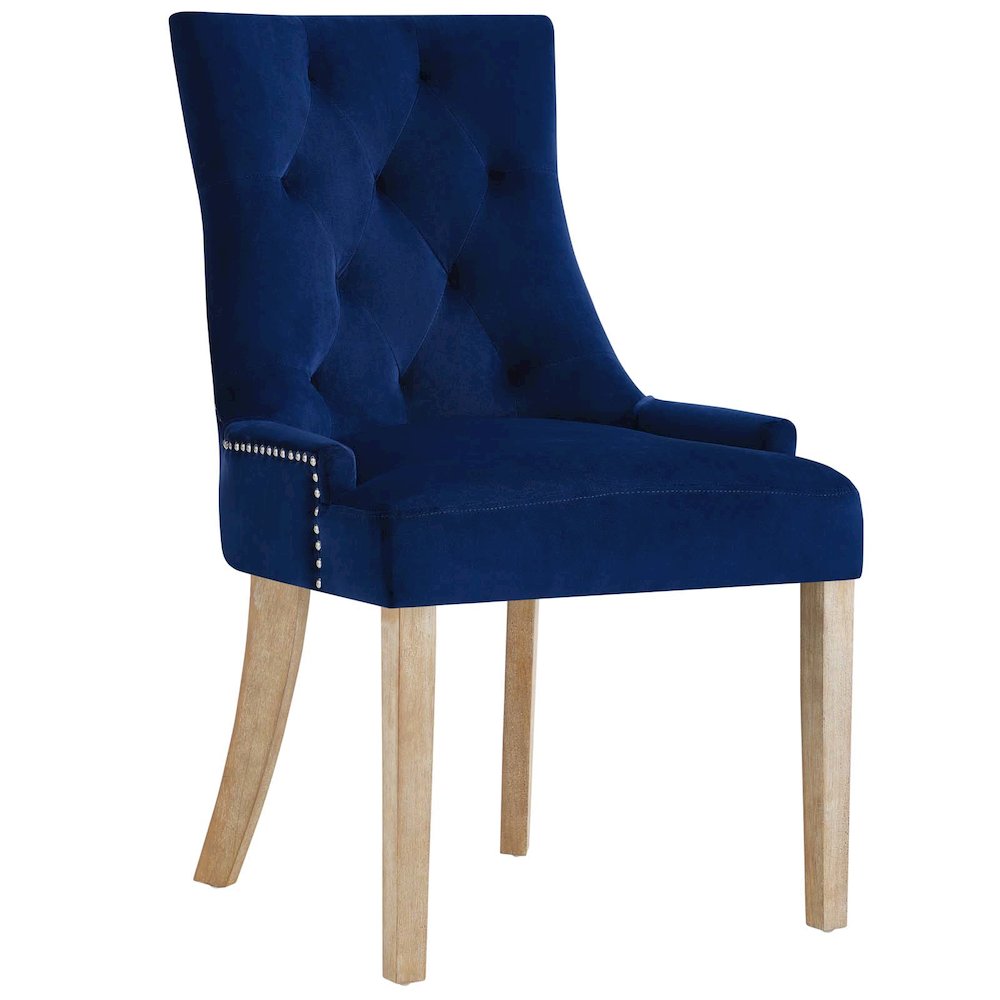 Pose Performance Velvet Dining Chair. Picture 1