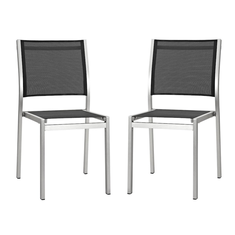 Shore Outdoor Patio Aluminum Side Chair Set of 2. Picture 1