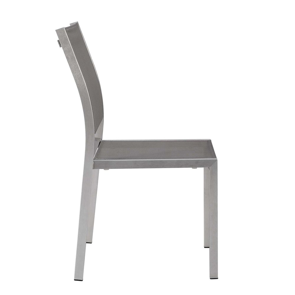 Shore Outdoor Patio Aluminum Side Chair Set of 2. Picture 3