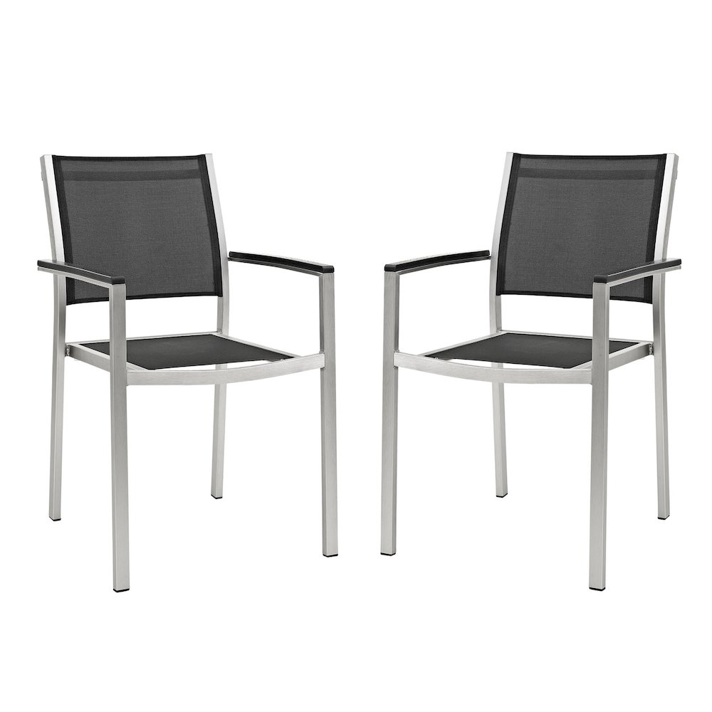 Shore Outdoor Patio Aluminum Dining Chair Set of 2. Picture 1