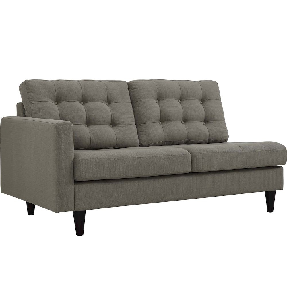 Empress Left-Facing Upholstered Fabric Loveseat. Picture 1