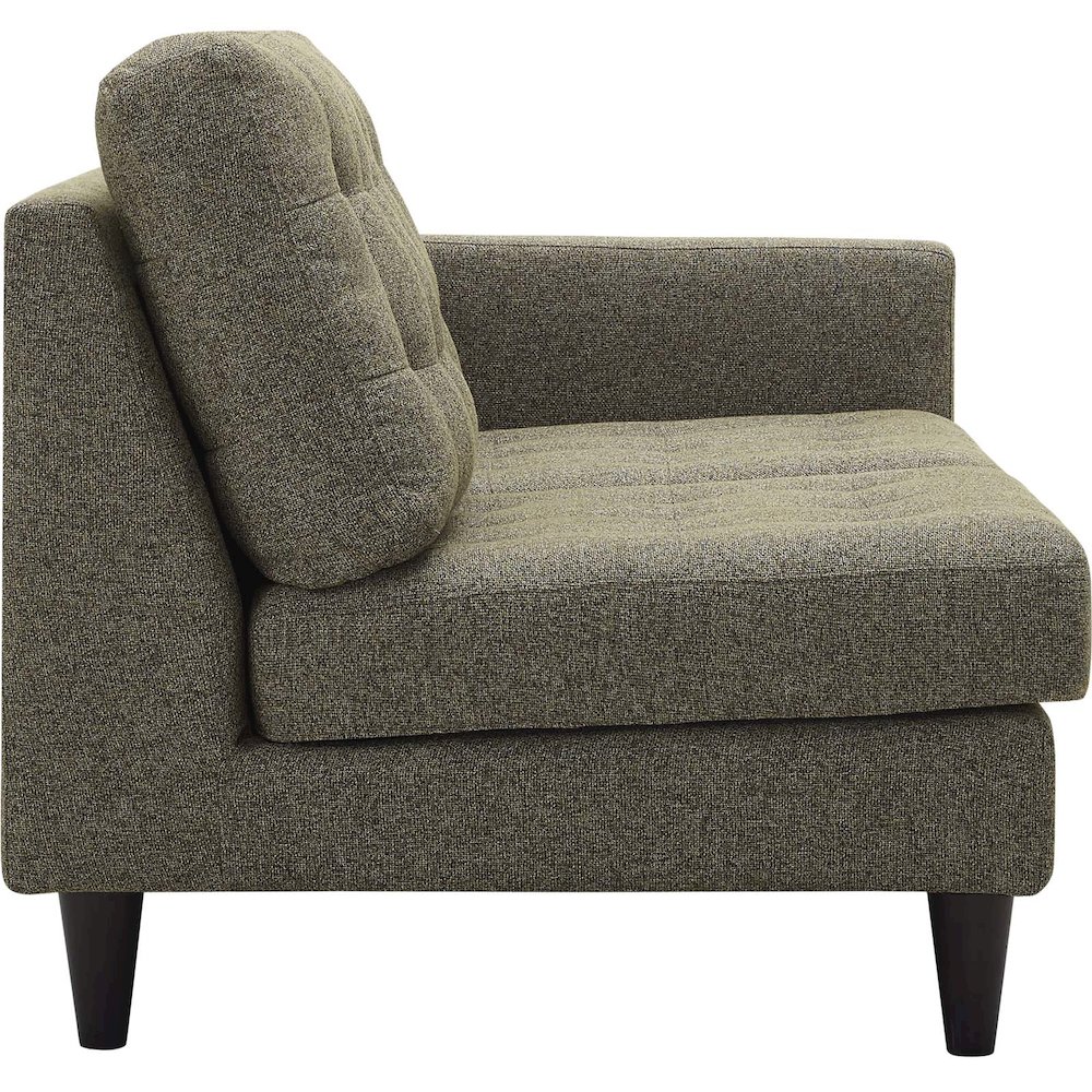 Empress Right-Facing Upholstered Fabric Loveseat. Picture 2