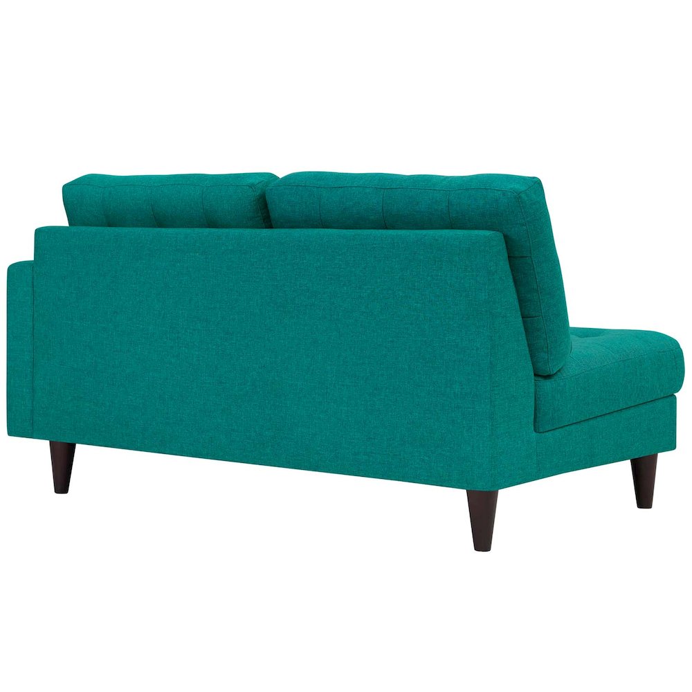 Empress Right-Facing Upholstered Fabric Loveseat. Picture 3