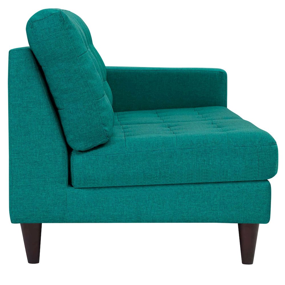 Empress Right-Facing Upholstered Fabric Loveseat. Picture 2