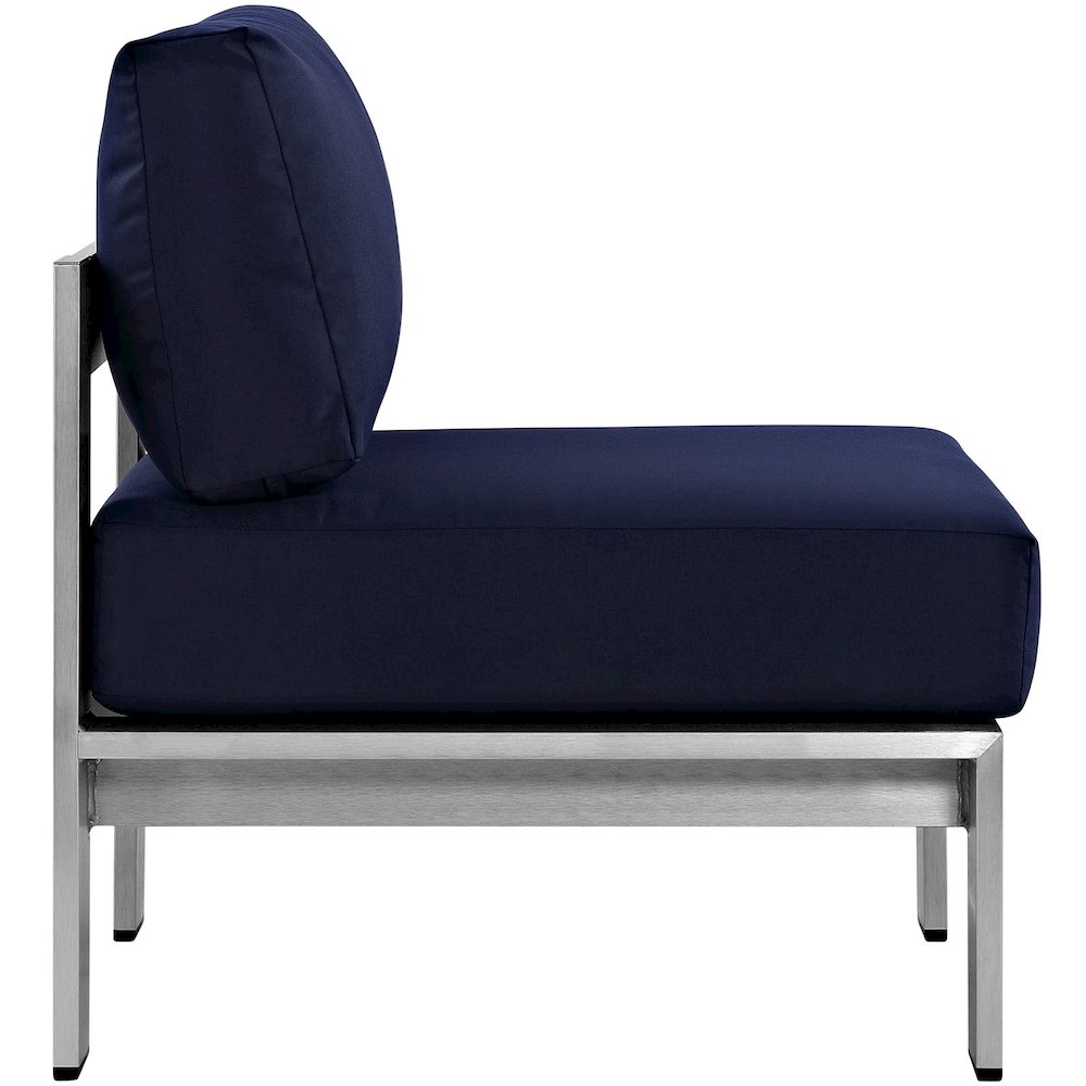 Shore 3 Piece Outdoor Patio Aluminum Sectional Sofa Set. Picture 3