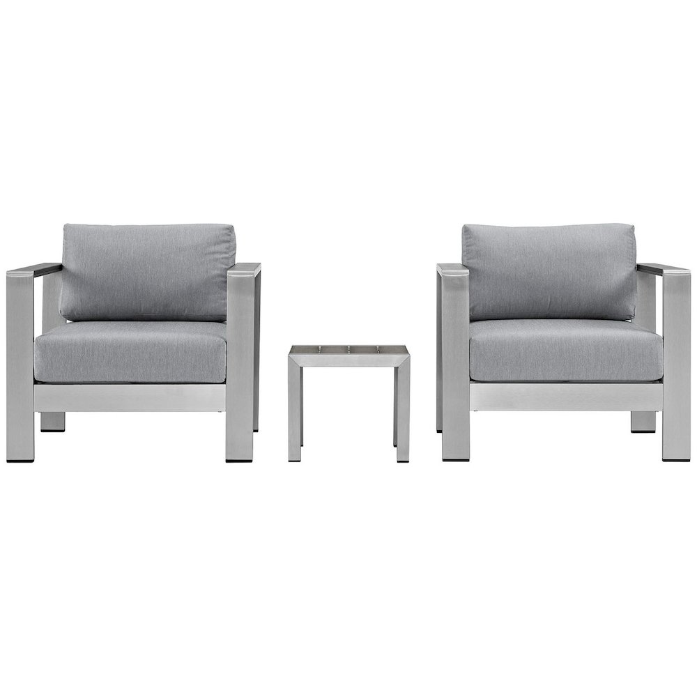 Shore 3 Piece Outdoor Patio Aluminum Set. Picture 1