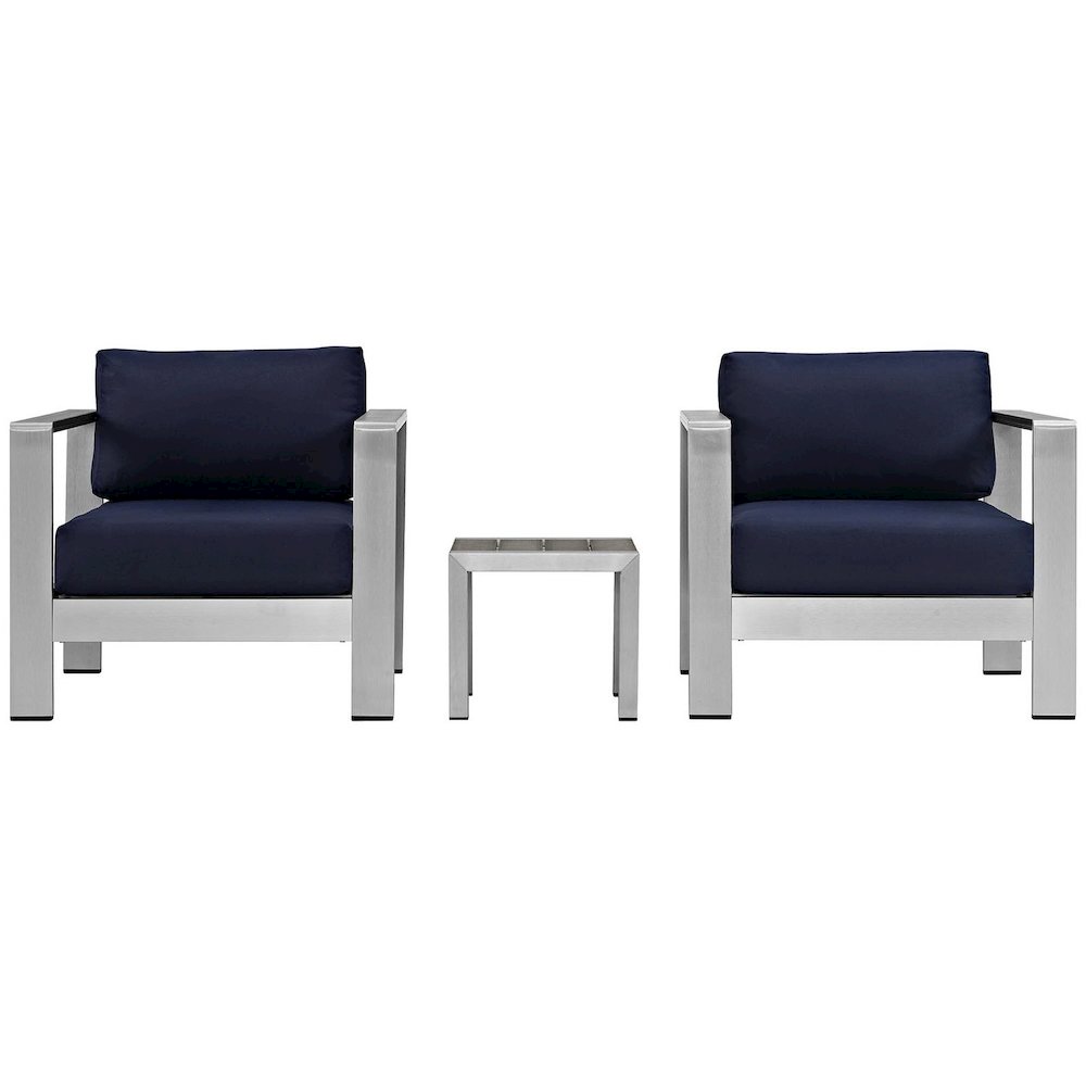 Shore 3 Piece Outdoor Patio Aluminum Set. Picture 1
